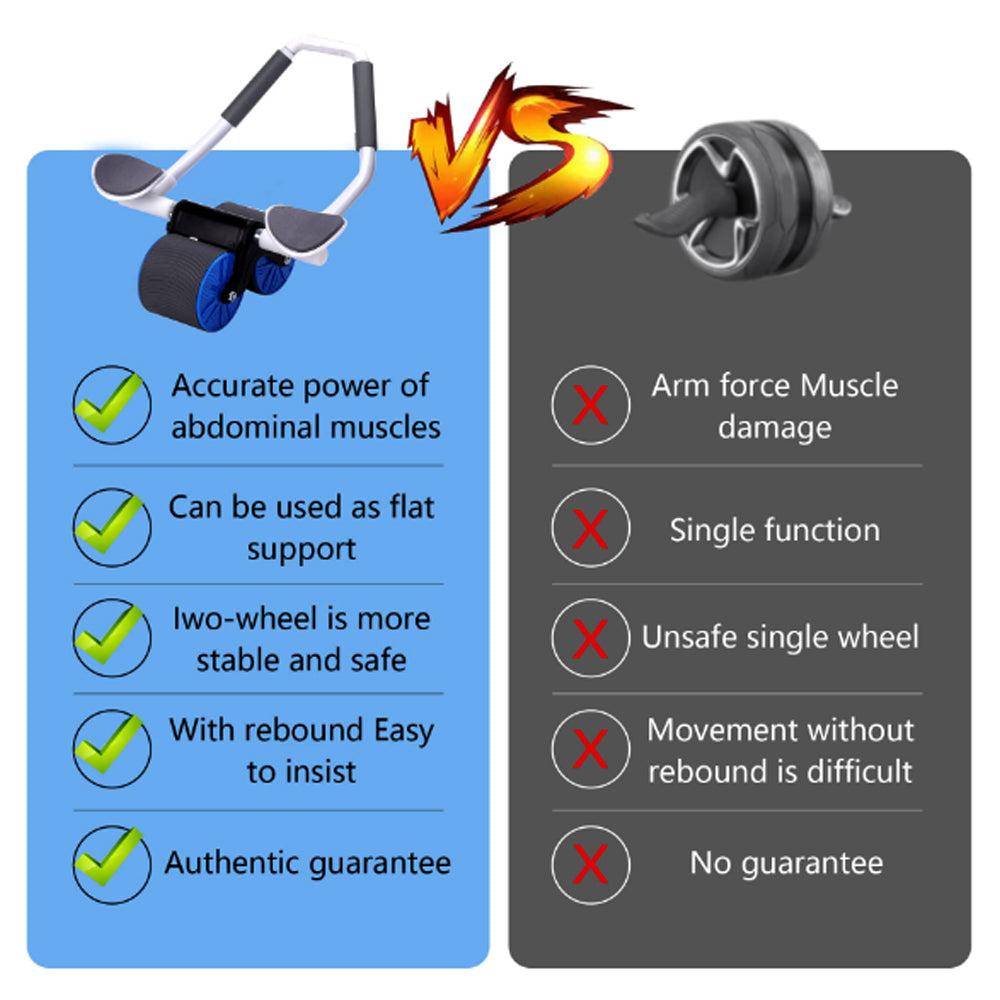 X MAXSTRENGTH Professional Ab Roller Wheel Fitness Ab Machine (Without Timer)