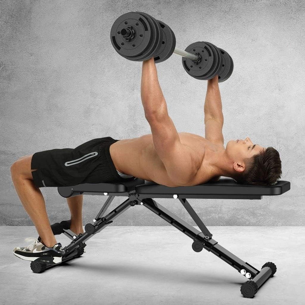 X MAXSTRENGTH Folding Dumbbell Bench Weight Bench ab Bench, Incline Decline Foldable Weight Lifting Bench