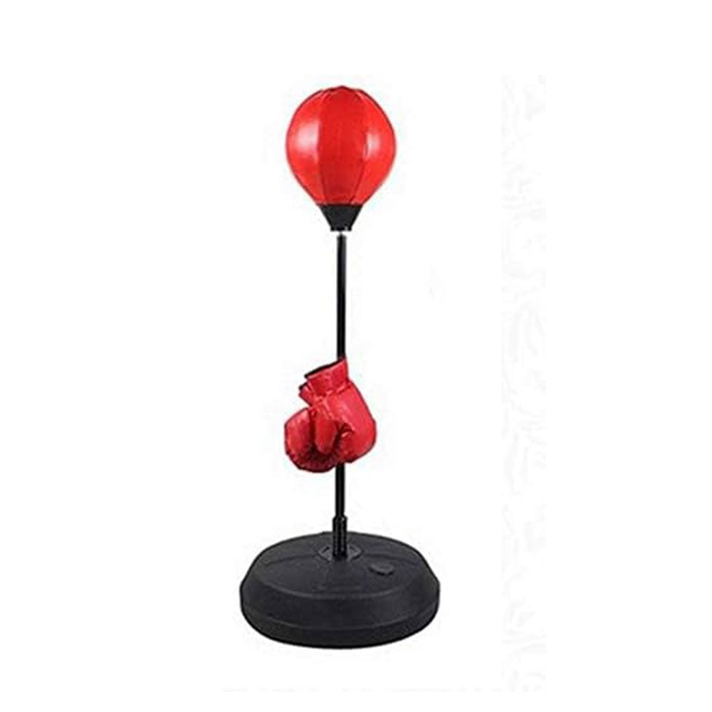 Adjustable Standing Punching Bag Speedball with Gloves & Pump – For Kids