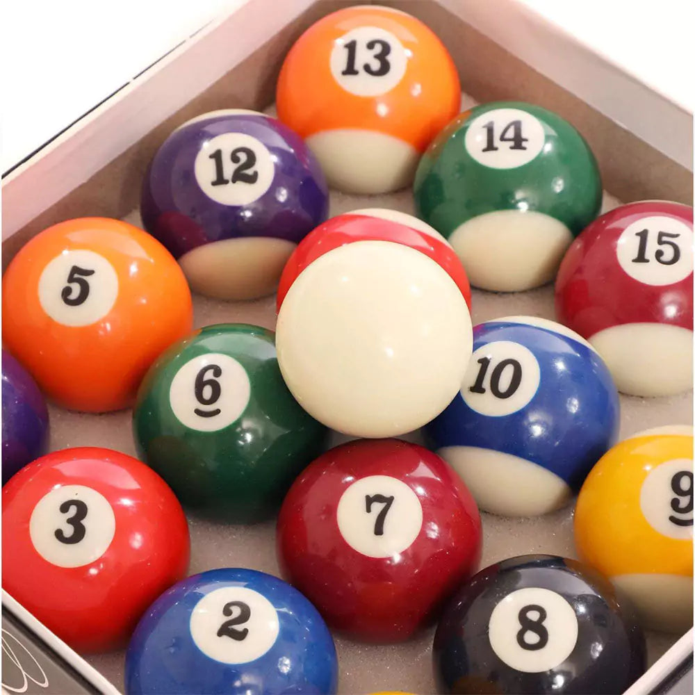 Max Strength Full-Size 2" Billiard Ball Set – 16 Regulation Spots & Stripes Pool Balls