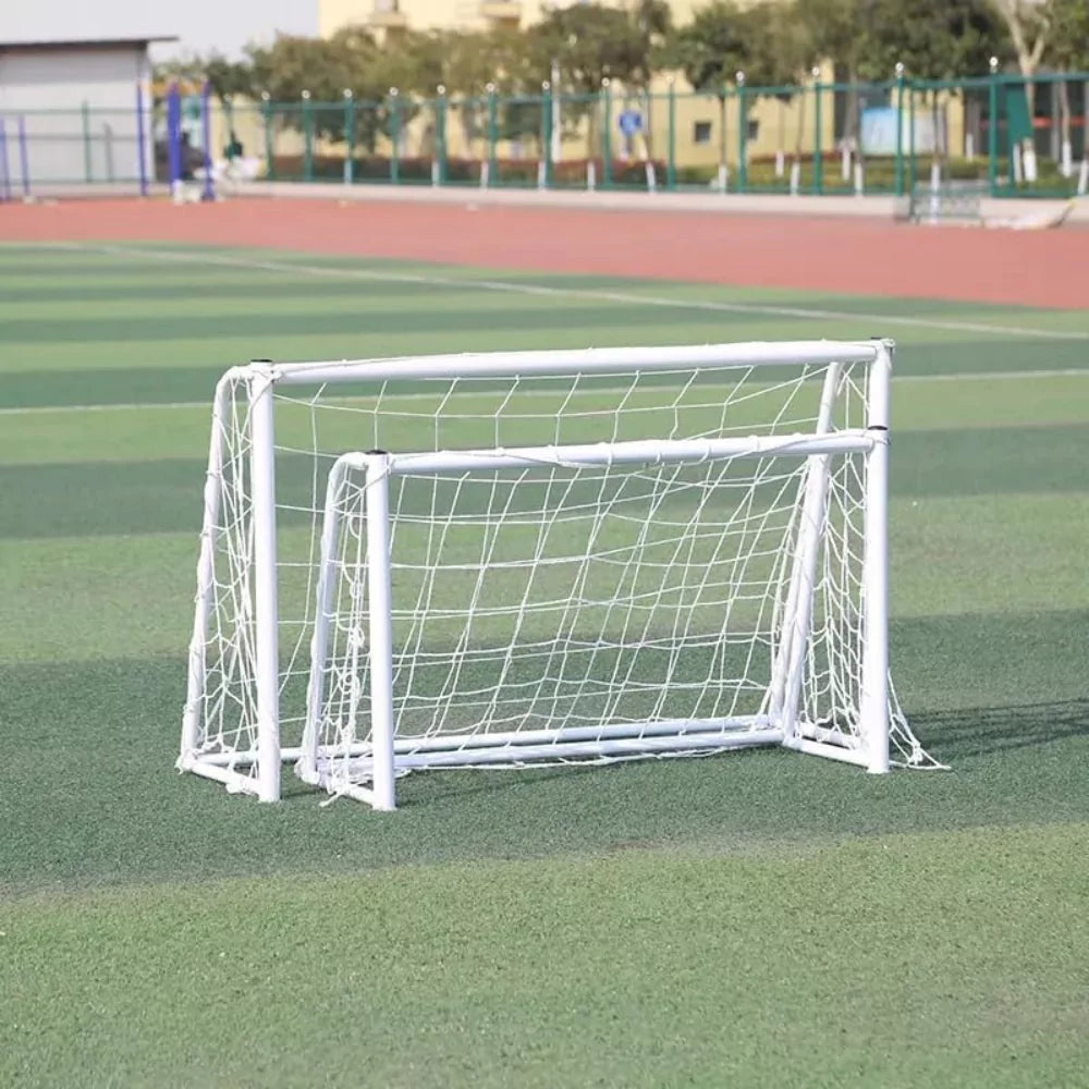 Football Goal Post with Net Metal Frame (Pair) 100x150cm & 150x200cm