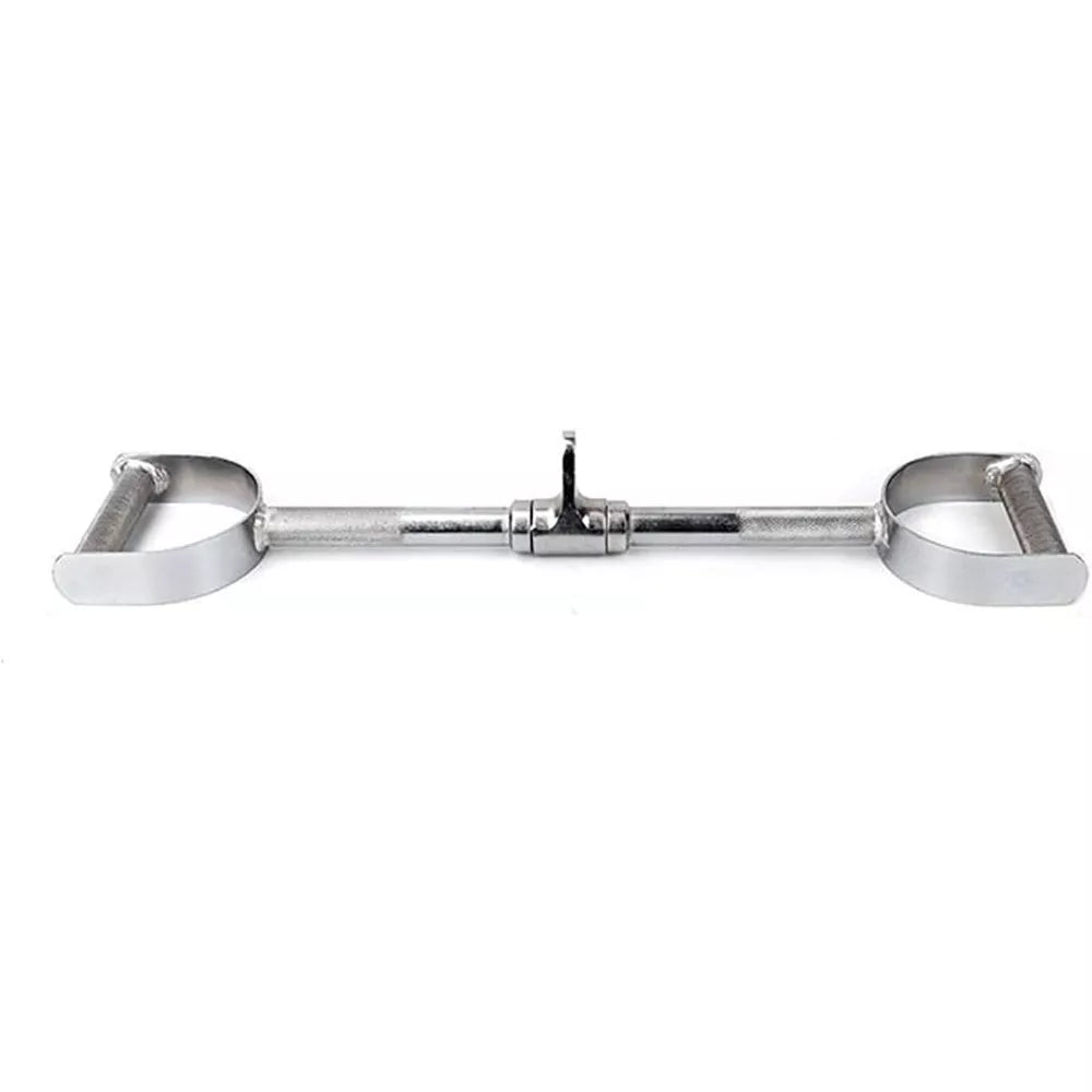 Max Strength Barbel Machine Cable Attachment Pro Grip Revolving Non Slip Handle Bar Pro Grip Revolving pull down Lat Bar-Silver, for Bicep Tricep