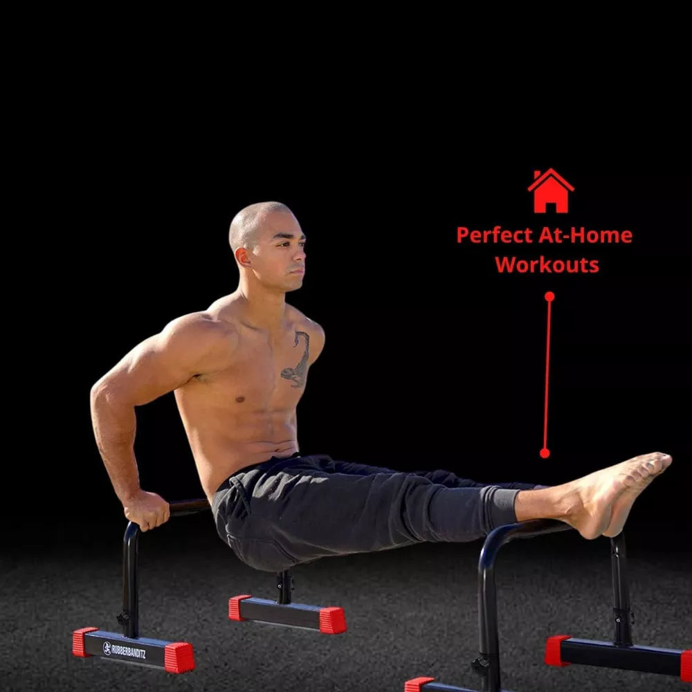 MAXSTRENGTH Parallettes Bars For Push Ups & Dip | Lightweight, Heavy Duty Non-Slip Parallel Bars