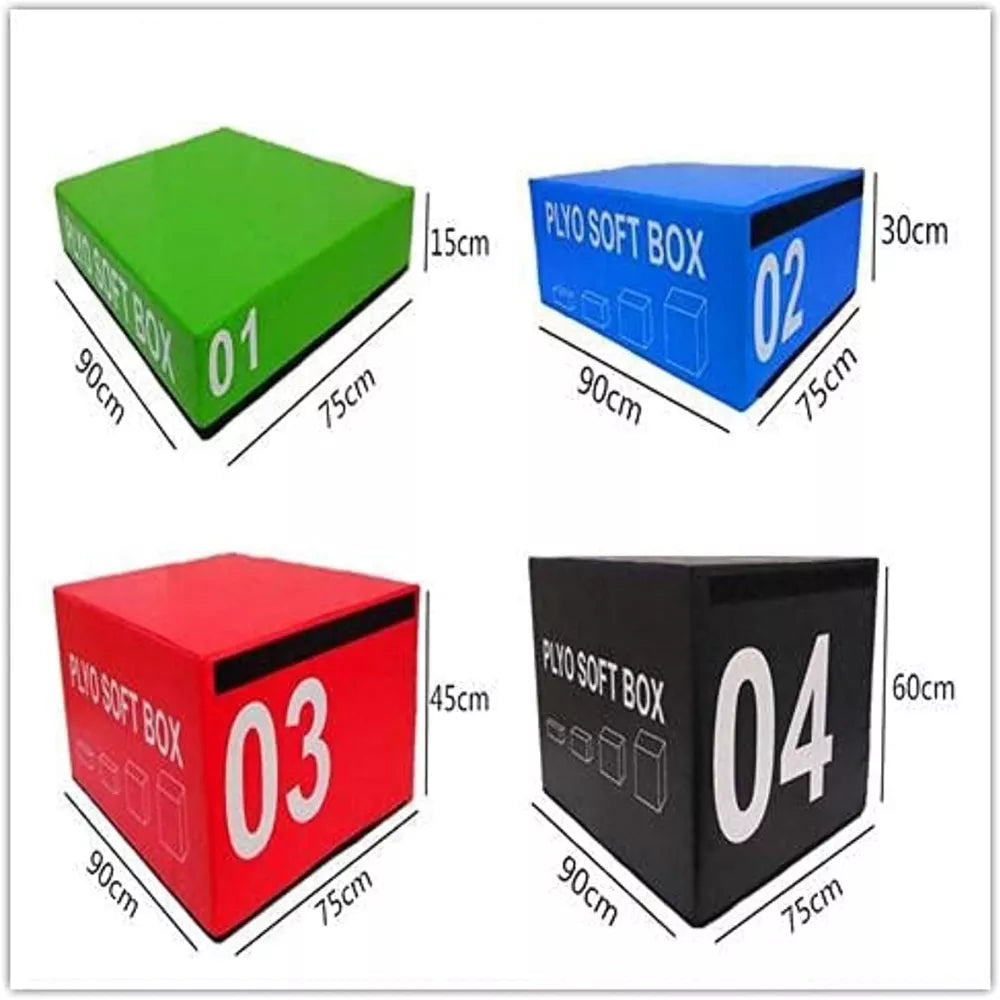 Max Strength Plyo Box for Jumping Exercise, Cardio & Cross Fitness Jump Box Multi Step 4 level 4 in 1