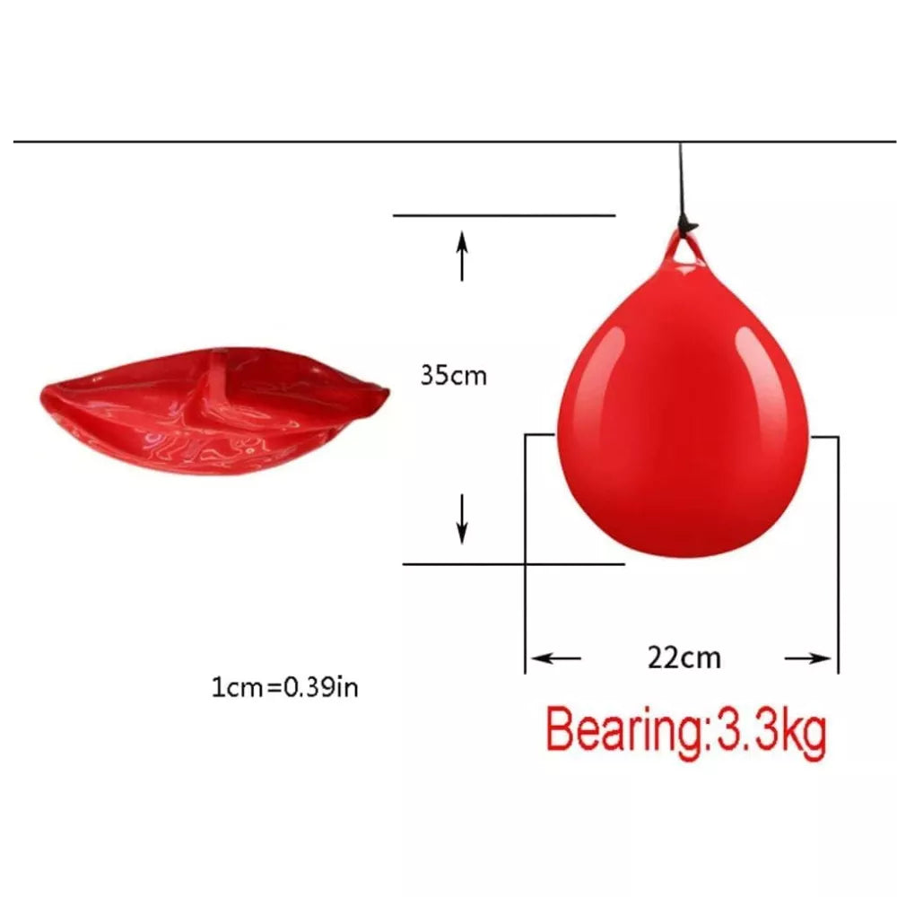 Punching Bag Gym Reaction Fighting Drill Slip Ball, Boxing Reaction Speed Kick Training Light bag Fitness Play, 35 Filling Elastic Water x22cm