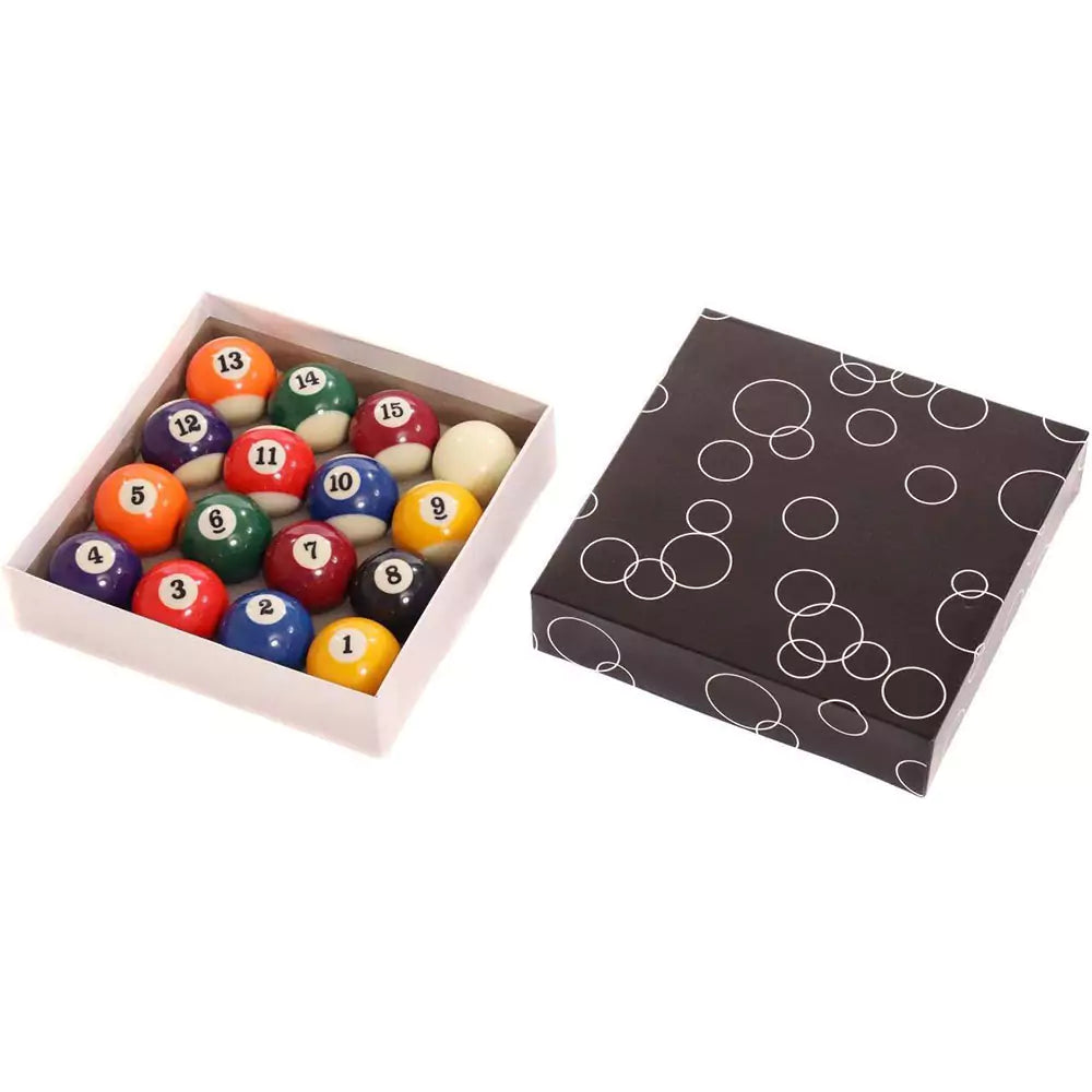 Max Strength Full-Size 2" Billiard Ball Set – 16 Regulation Spots & Stripes Pool Balls