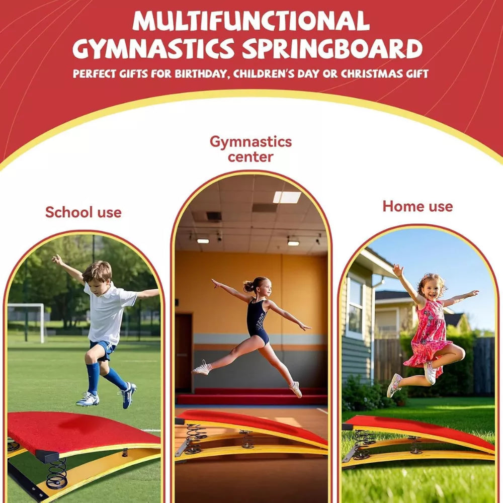 Gymnastics Junior Springboard for Youth & Beginners | Wooden Training Board for Vaulting Home Fitness & Gym Practice