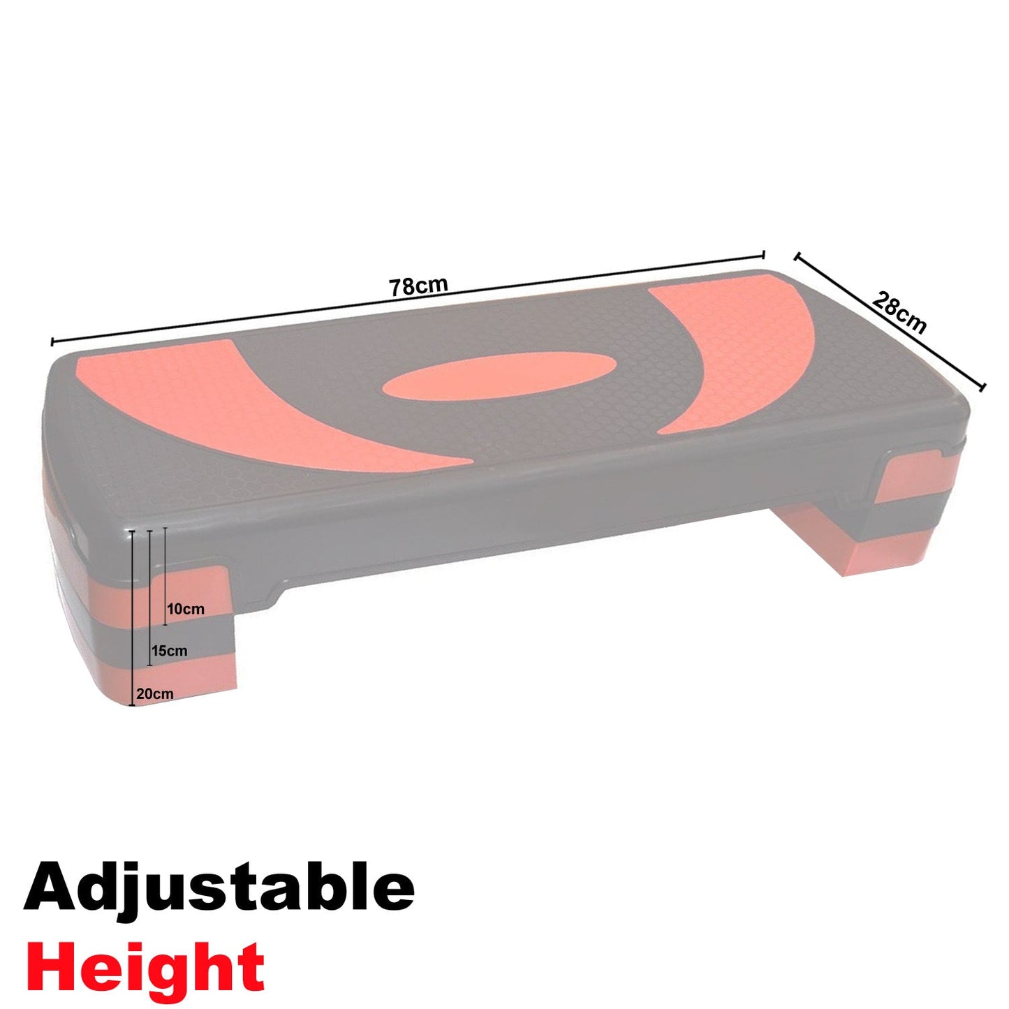 X MAXSTRENGTH Aerobic Stepper 3 Level Step Platform Cardio Training Yoga Workout Stepper