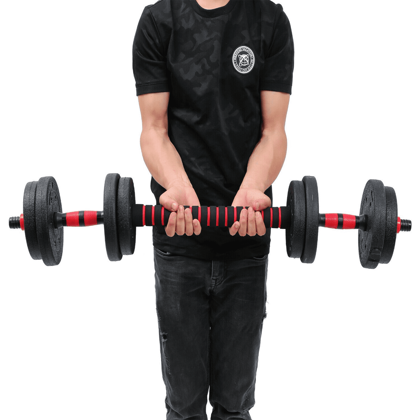 X MAXSTRENGTH Vinyl Adjustable dumbbells Set