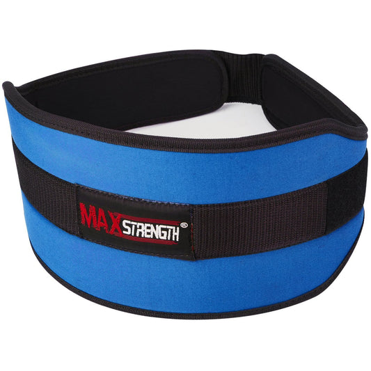 X MAXSTRENGTH Neoprene Weightlifting Back Support Belt Blue
