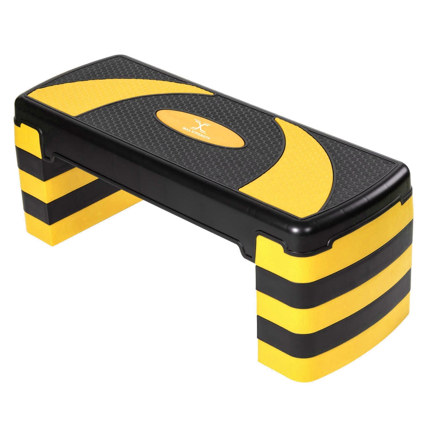 X MAXSTRENGTH Aerobic Stepper 5 Level Step Platform Cardio Training Yoga Workout Steppers