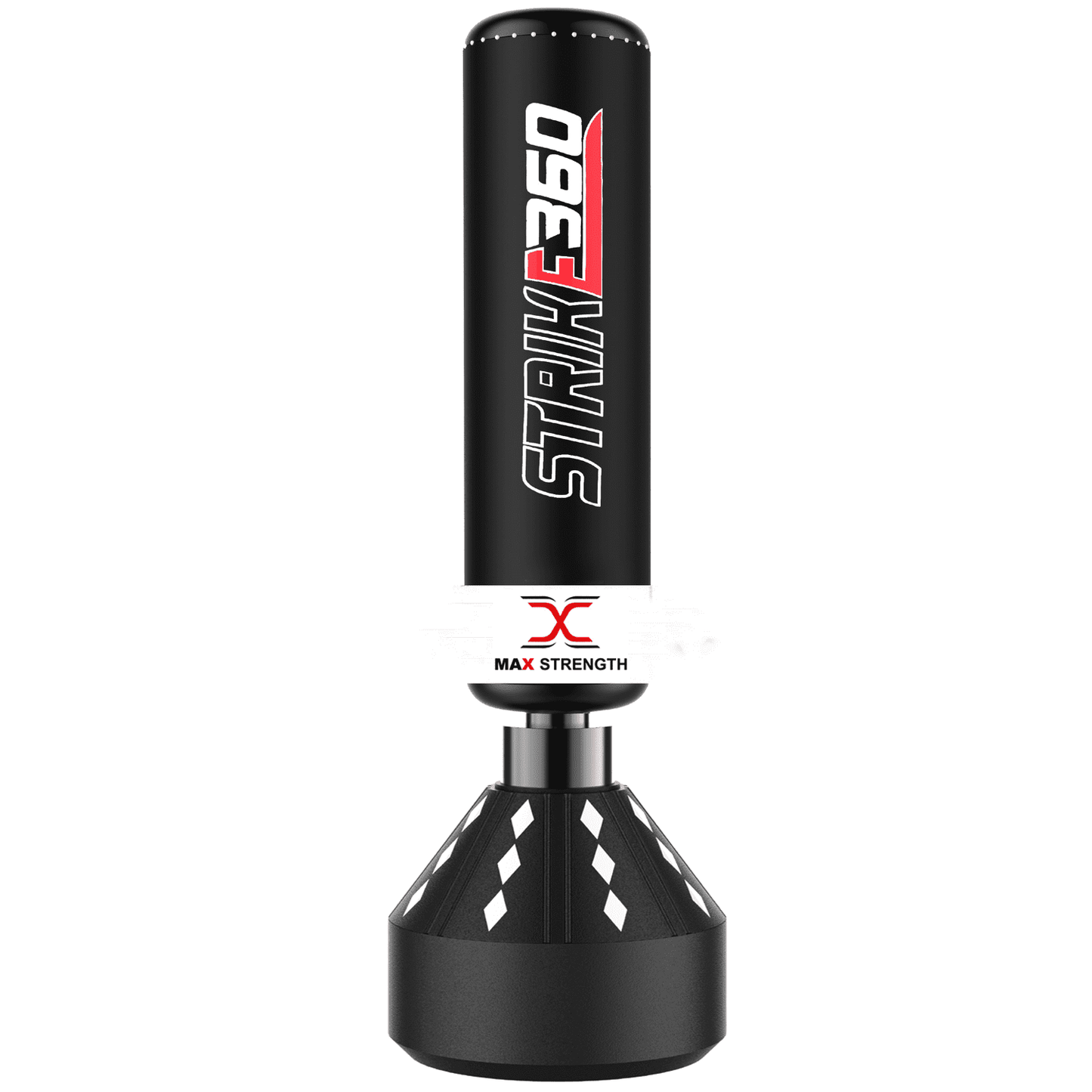 5.5FT Freestanding Punch Boxing Bag Strike360 White/Black