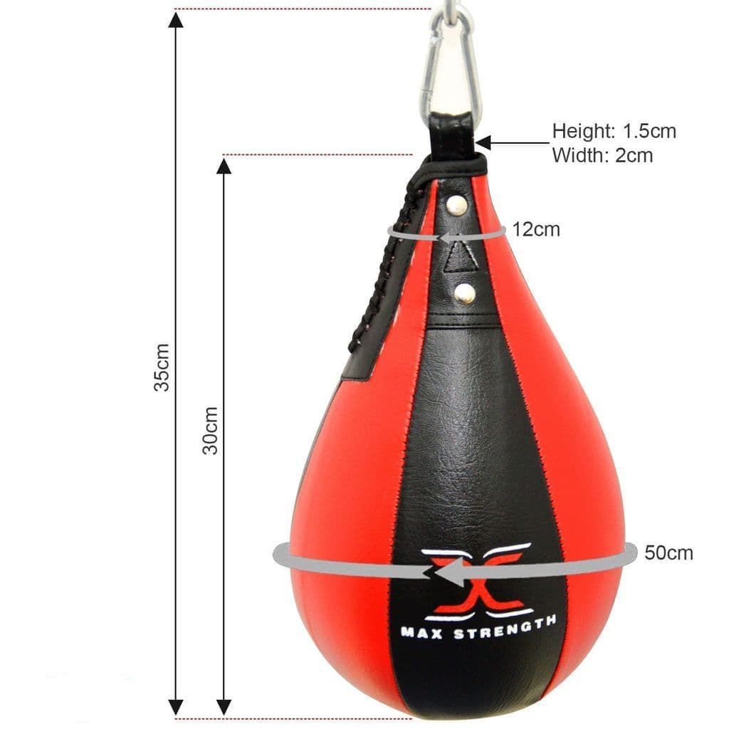X MAXSTRENGTH Boxing Speed Bag Pear Shape with Hook