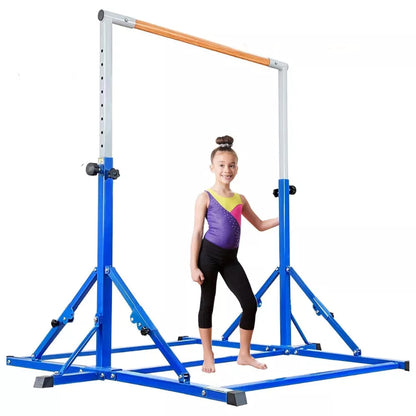 Gymnastics Bar Foldable and Adjustable Heights Monkey Bars for Home Gym