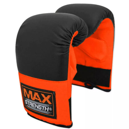 X MAXSTRENGTH Punch Bag Mitts Best Heavy Bag Gloves For Boxing Punching Training Black/White