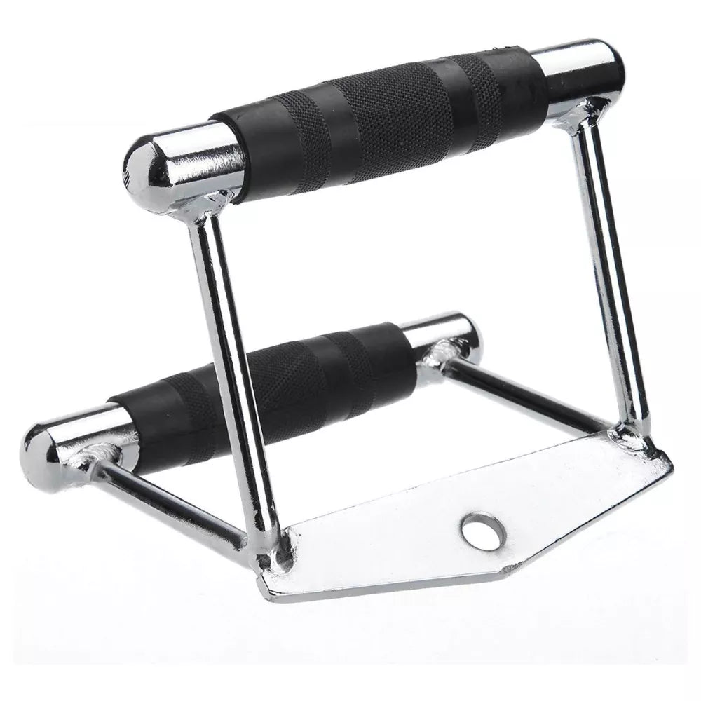 Max Strength Barbel Machine Cable Attachment Pro Grip Revolving Non Slip Handle Bar Pro Grip Revolving pull down Lat Bar-Silver, for Bicep Tricep
