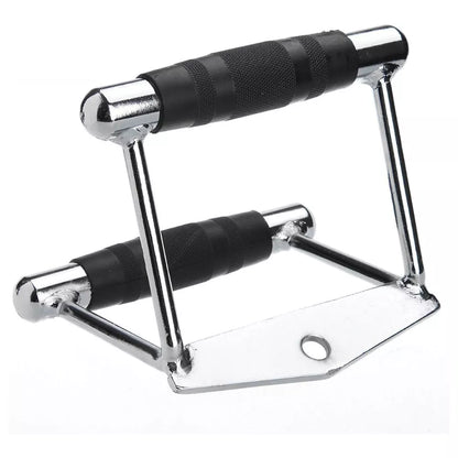 Max Strength Barbel Machine Cable Attachment Pro Grip Revolving Non Slip Handle Bar Pro Grip Revolving pull down Lat Bar-Silver, for Bicep Tricep