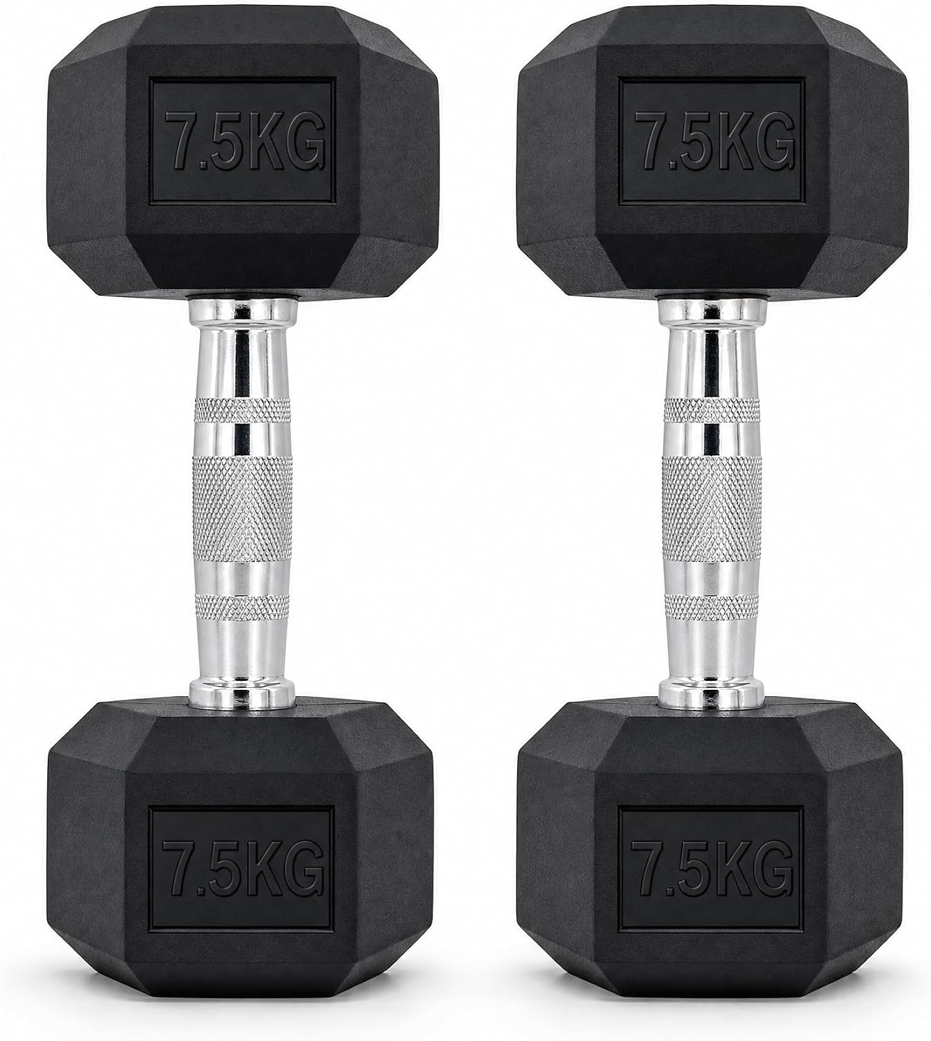 Max Strength Hex Dumbbells Set for Men & Women - Home Gym Equipment - (Weights 7.5kg X 2pc=15kg)