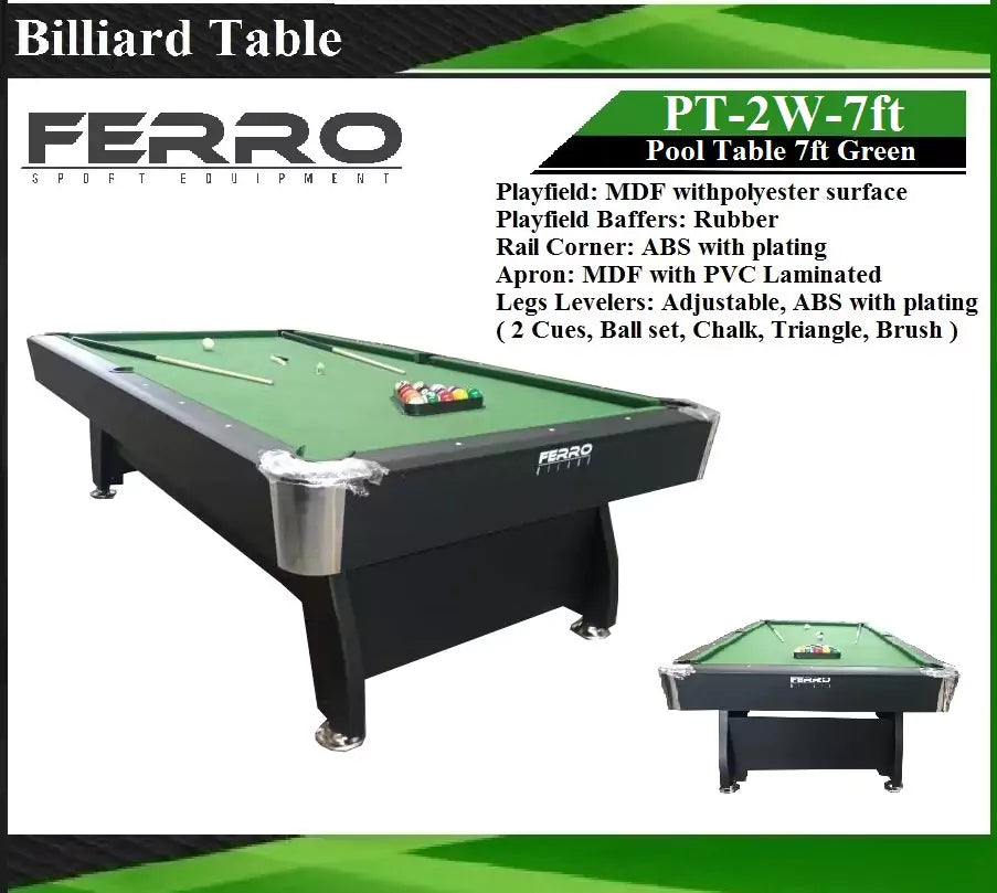 7FT WOODEN BILLIARD TABLE