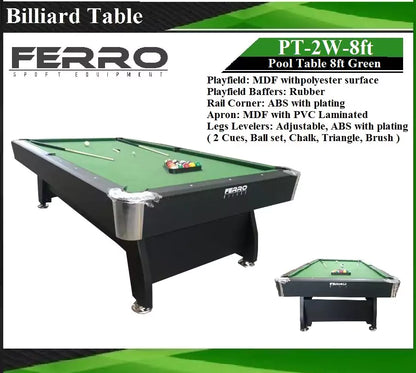 8FT WOODEN BILLIARD TABLE