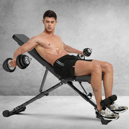 X MAXSTRENGTH Folding Dumbbell Bench Weight Bench ab Bench, Incline Decline Foldable Weight Lifting Bench