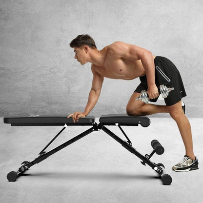 X MAXSTRENGTH Folding Dumbbell Bench Weight Bench ab Bench, Incline Decline Foldable Weight Lifting Bench