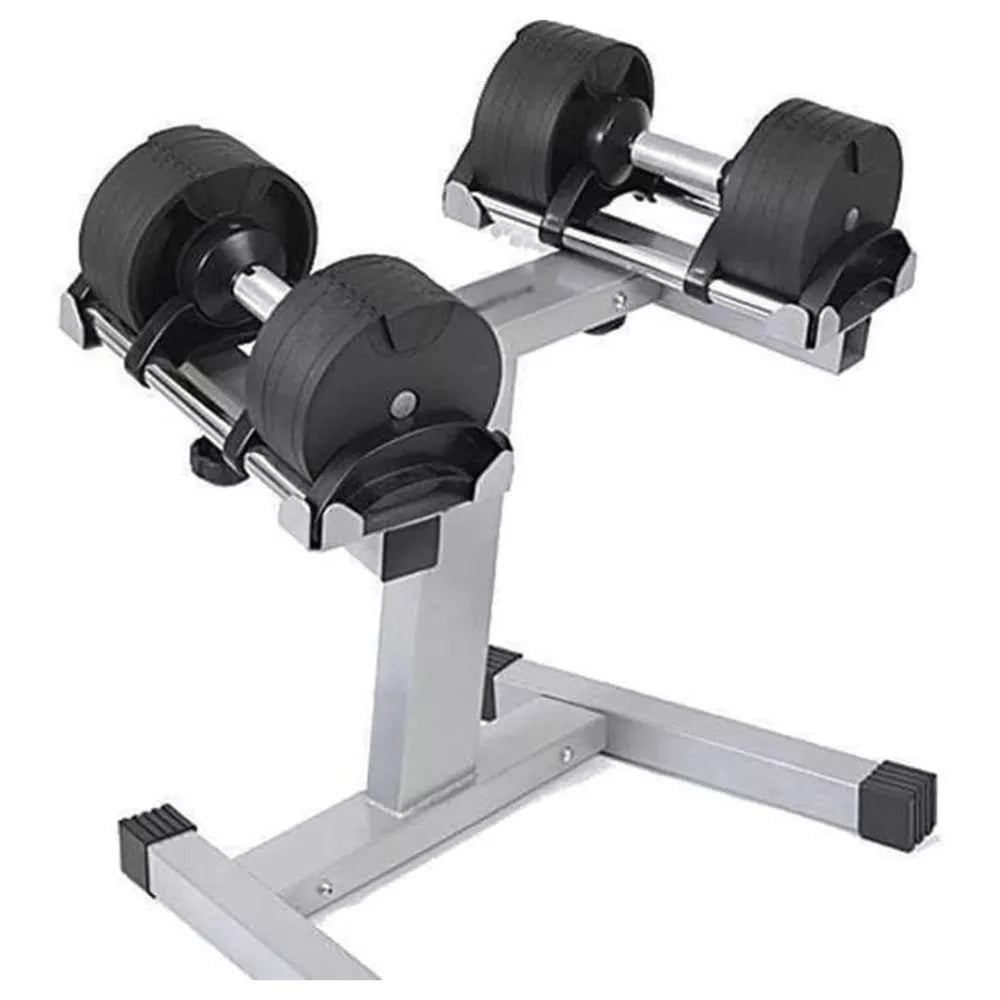 Max Strength - 20kg  Weight Lifting Quickly Adjustable Dumbbells in Seconds with stand, Men's Home Fitness Equipment