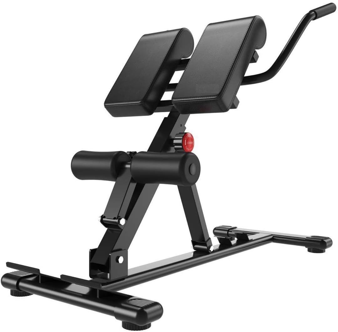 Roman Chair Multifunction Fitness Chair Bench for Crunch and Abdominal Hyperextensions with Adjustable Height and Adjustable and Fully Resealable Foldable Exercise Equipment