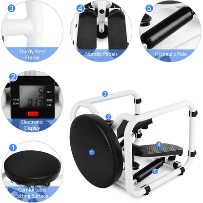 Multifunctional Chair Seat, Stepper, Twister With Resistance Band