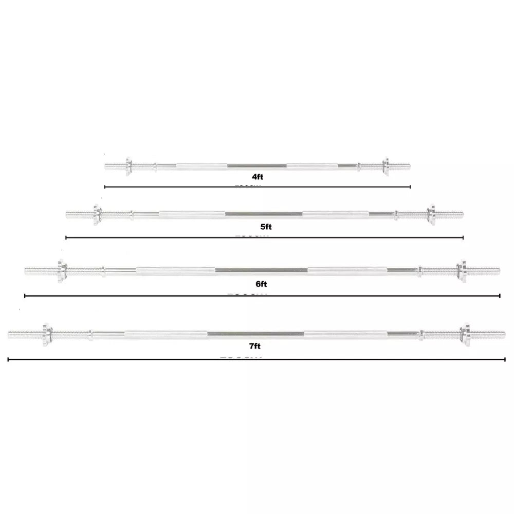 Max Strength Solid Chrome Barbell Bars – Heavy-Duty Weight Lifting Bar 4feet/47inch/120cm