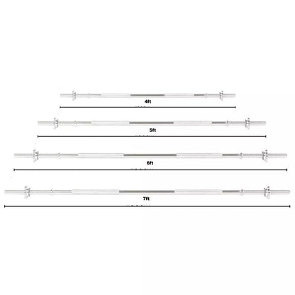 Max Strength Solid Chrome Barbell Bars – Heavy-Duty Weight Lifting Bar 7feet/84inch/210cm