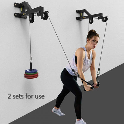 X MAXSTRENGTH Wall Mounted Pulley Lat Station Cable Machine Perfect For Lat Pull