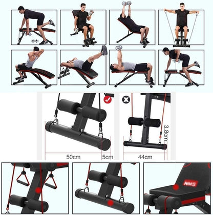 X MAXSTRENGTH Multifunction Adjustable Weight Bench ab Bench Incline Decline Foldable Weight Lifting Bench