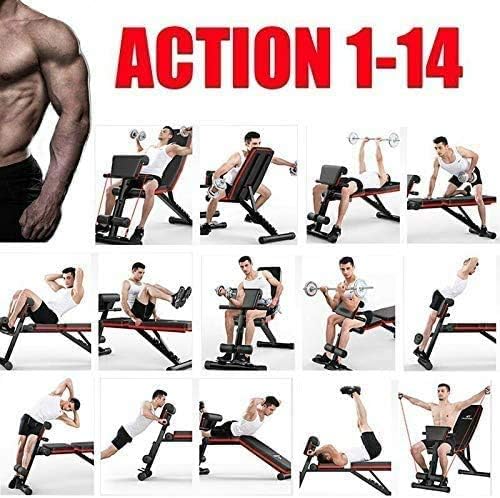 X MAXSTRENGTH Multifunction Adjustable Weight Bench ab Bench, Incline Decline Foldable Weight Lifting Bench