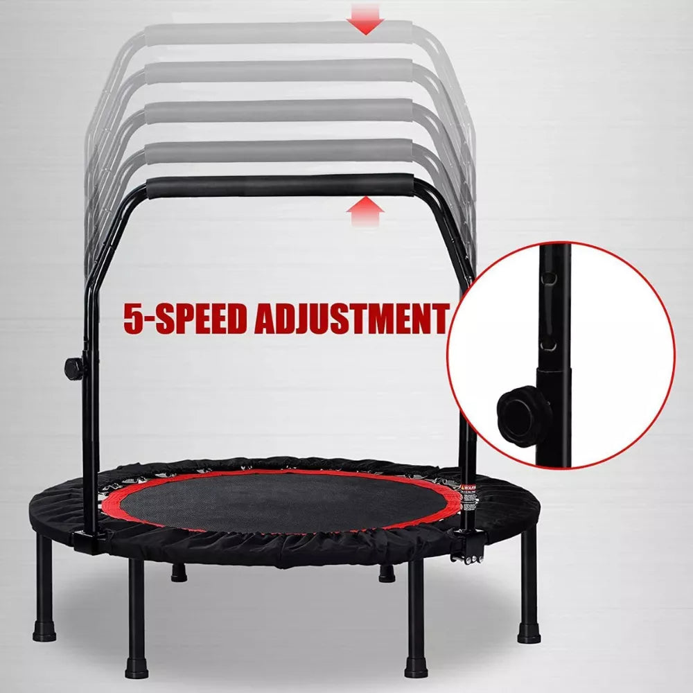 Max Strength® Fitness Trampoline 48 Inch – Quiet and Joint-gentle with Height Adjustable Handle foldable model (Copy)