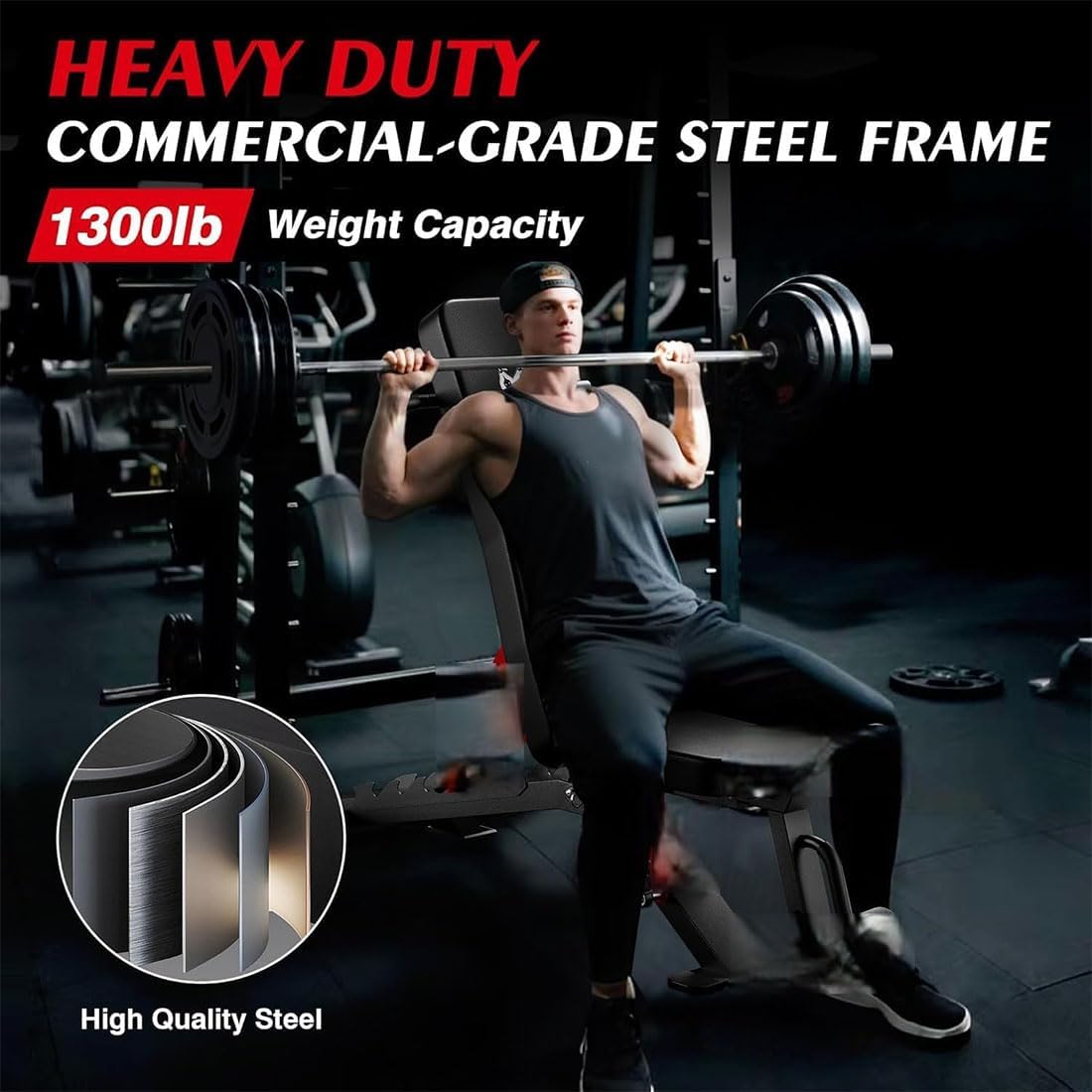 Heavy Duty Weight Benches for Home Gym Exercises Incline Full Body Workouts Weight Bench