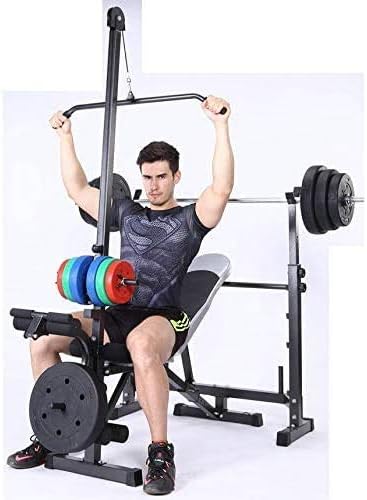 Weight Lifting Gym Fitness Exercise Bench Press Incline Decline, Leg Developer Bench with pully system
