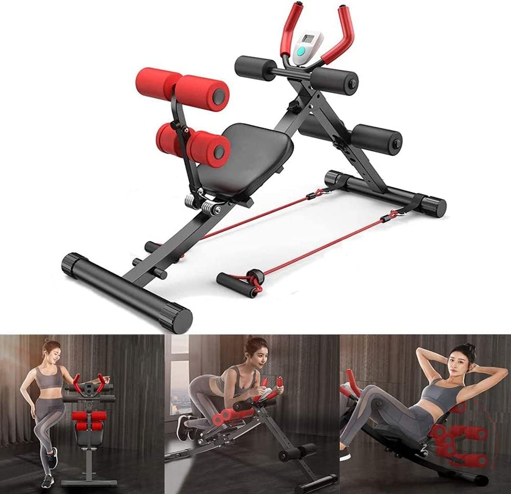 Multifunctional Home Gym Sit Up Adjustable Exercises Abdominal Crunch Coaster Ab Vertical Core Bench