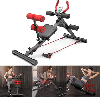 Multifunctional Home Gym Sit Up Adjustable Exercises Abdominal Crunch Coaster Ab Vertical Core Bench