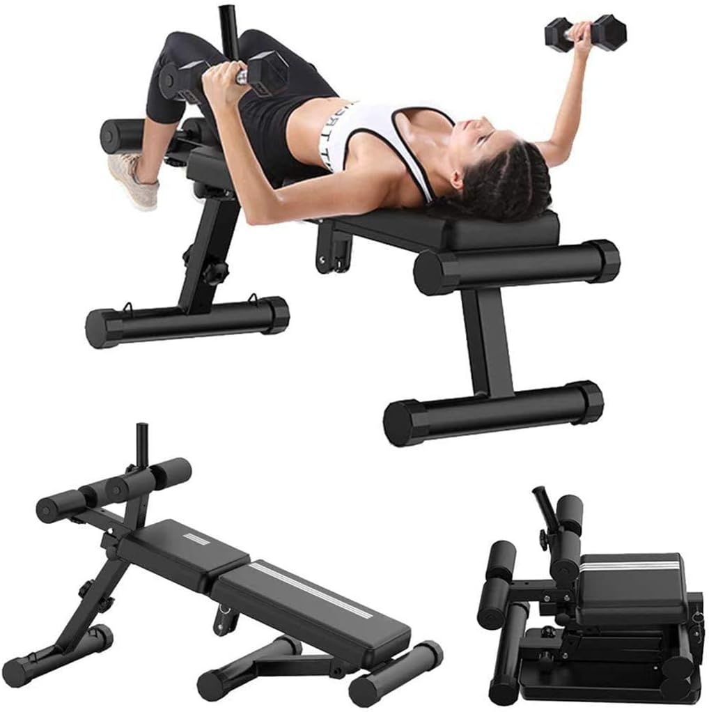 Multi-Workout Foldable Sit-Up Abdominal Back Extension Strength Training Exercise Bench