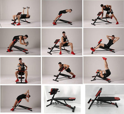 Multifunctional Hyper Dumbbell Bench Weights Work Out Ab Sit Up Decline Flat Roman Chair