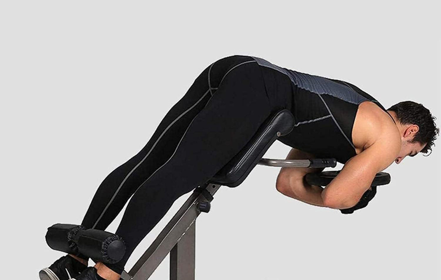 Roman Chair Multifunction Fitness Chair Bench for Crunch and Abdominal Hyperextensions with Adjustable Height and Adjustable and Fully Resealable Foldable Exercise Equipment