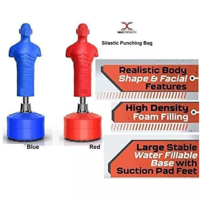 Boxing Dummy, Full Body Punching Man, Silastic Punching Bag Heavy Duty Punching Stand Kick Boxing Training Human