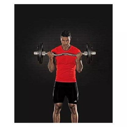 Max Strength Olympic Curl Bar with Spring Collars Weight Lifting Bar With Rotating End 47"