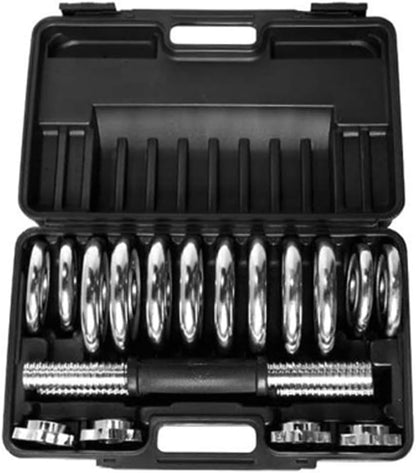 MAXSTRENGTH 15kg Dumbbell Weights Set for Durability and Performance, Includes Convenient Carry Case