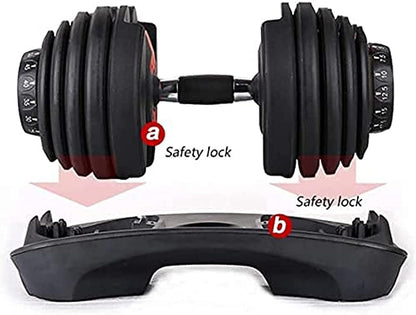 Max Strength® - Smart Adjustable Dumbbell 24KG with Fast Automatic Different Weights Adjustment - Single set,