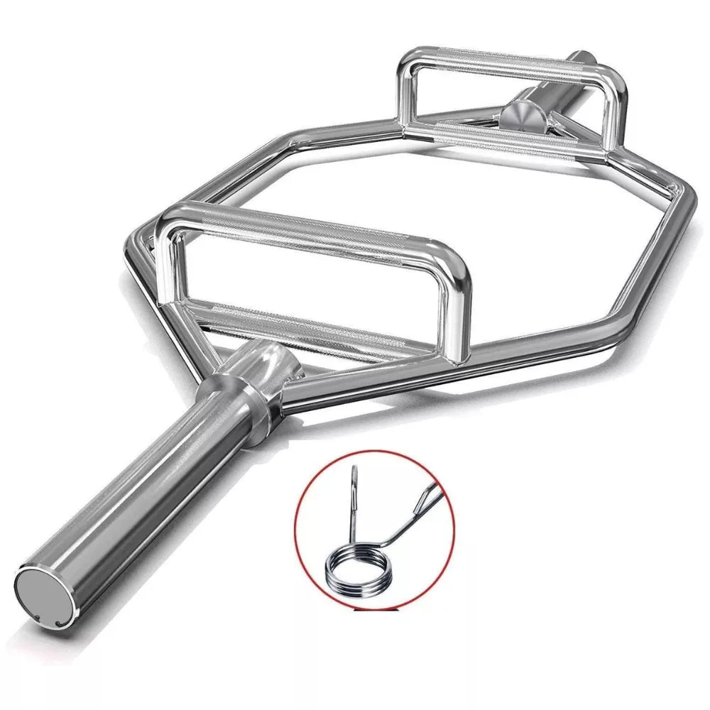 Max Strength-Distribution Olympic Trap Shrug  Hex Deadlift Big Whole Bar+ Spring Collar