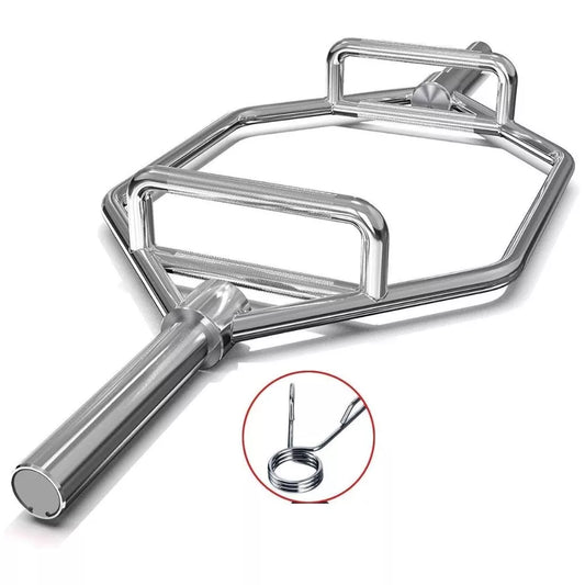 Max Strength-Distribution Olympic Trap Shrug  Hex Deadlift Big Whole Bar+ Spring Collar