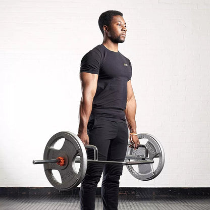 Max Strength-Distribution Olympic Trap Shrug  Hex Deadlift Big Whole Bar+ Spring Collar