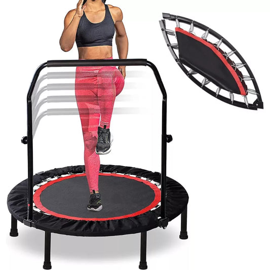 Max Strength® Fitness Trampoline 48 Inch – Quiet and Joint-gentle with Height Adjustable Handle foldable model (Copy)